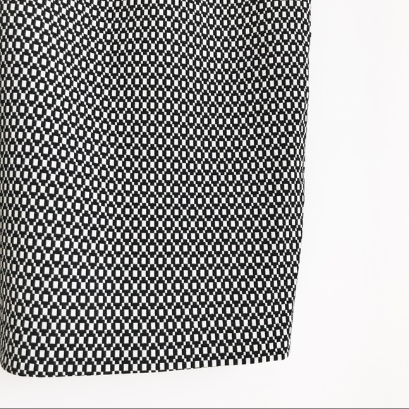 NANETTE LAPORE Sleeveless Black White Geometric Stitch Pattern Dress - Picture 5 of 7